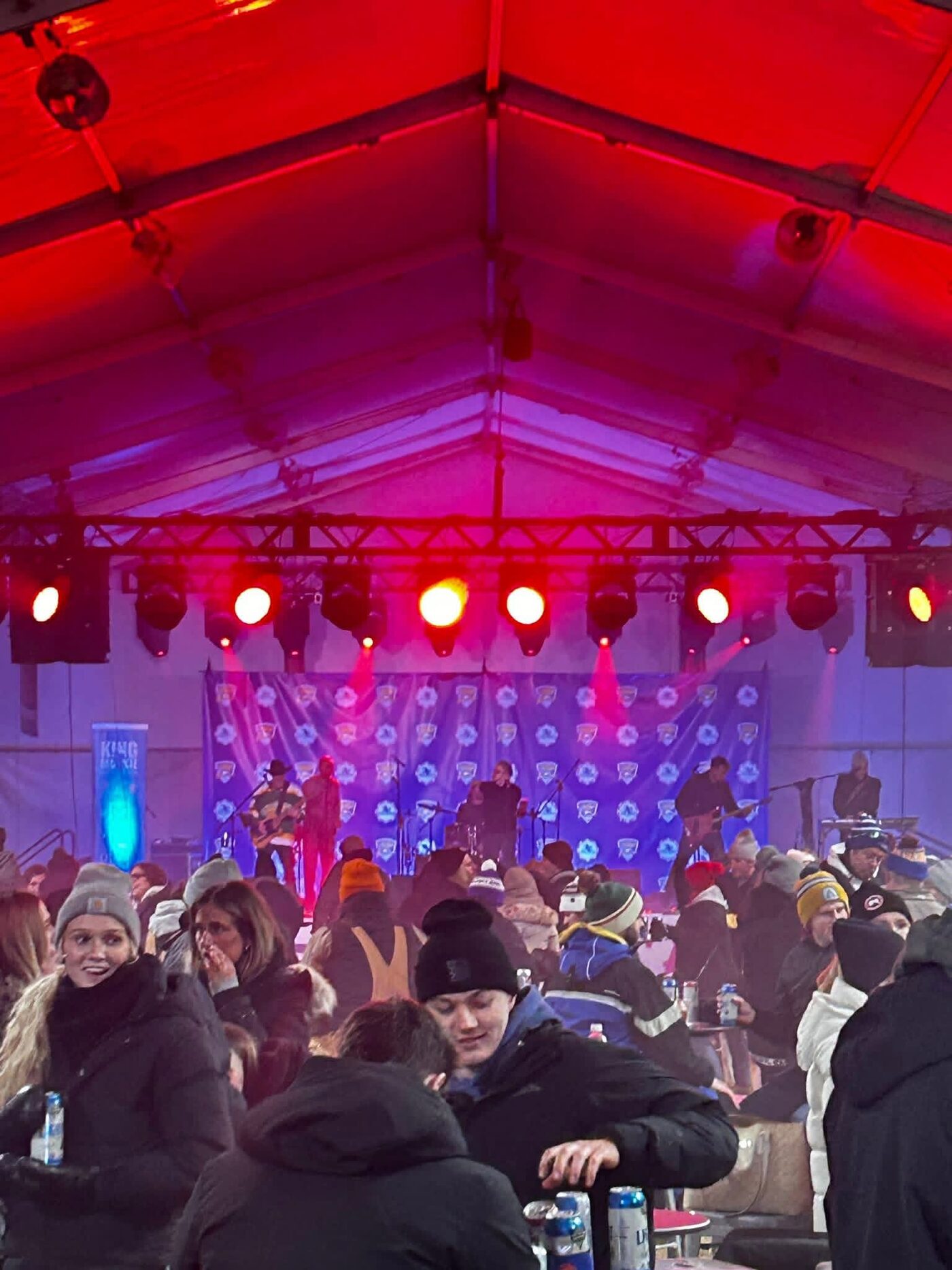 On stage